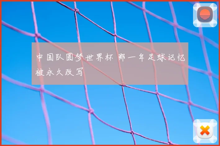 中国队圆梦世界杯 那一年足球记忆被永久改写